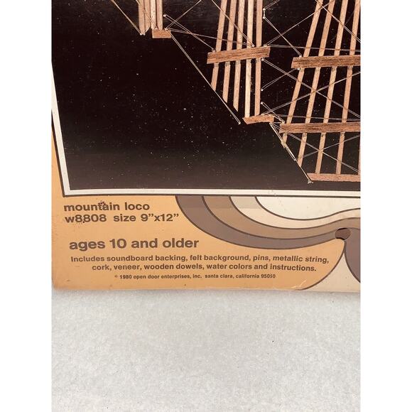 NOS String Art Designer Kit 1980 Mountain Loco Train Railroad Locomotive Sealed - Picture 5 of 11